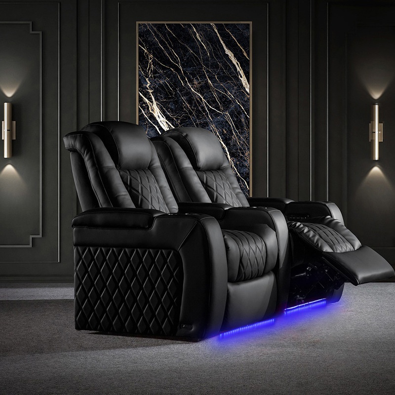 Home Cinema Recliners - Set Sofa Recliner Elektrik Kulit untuk