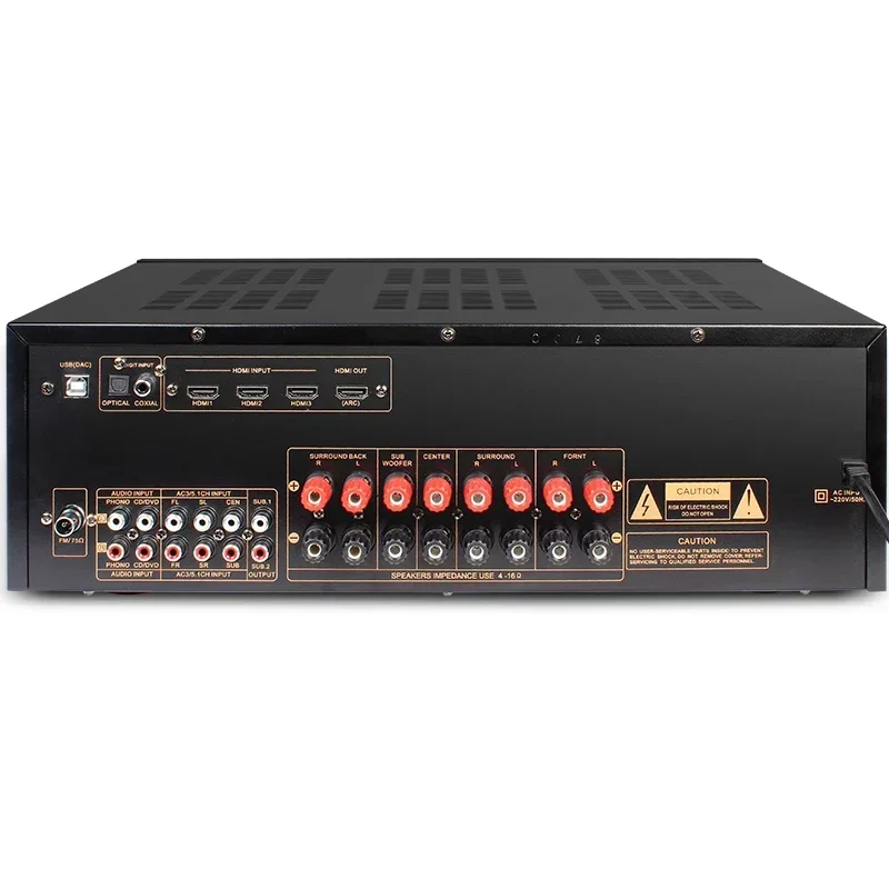 Surround Sound Decoder - Dekoder Suara Surround Sejati AV-6136HD, Amplifier