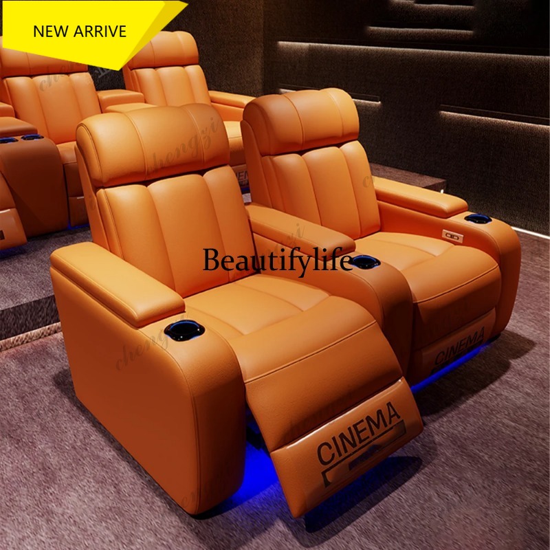 Home Cinema Recliners - Kursi Bioskop Elektrik Kulit Asli Mewah