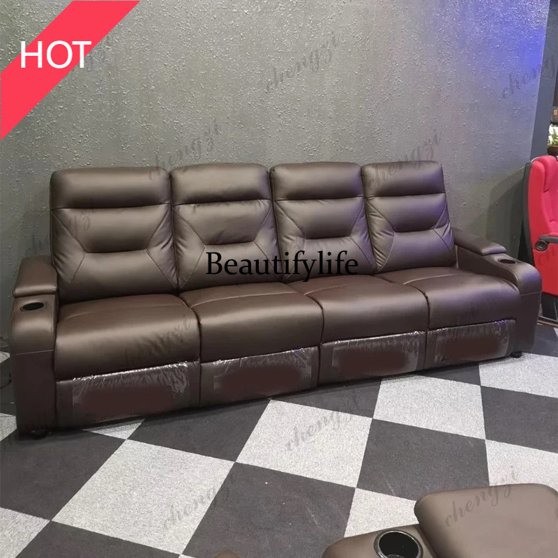 Home Cinema Couch - Set Sofa Kulit A49 Dengan KURSI