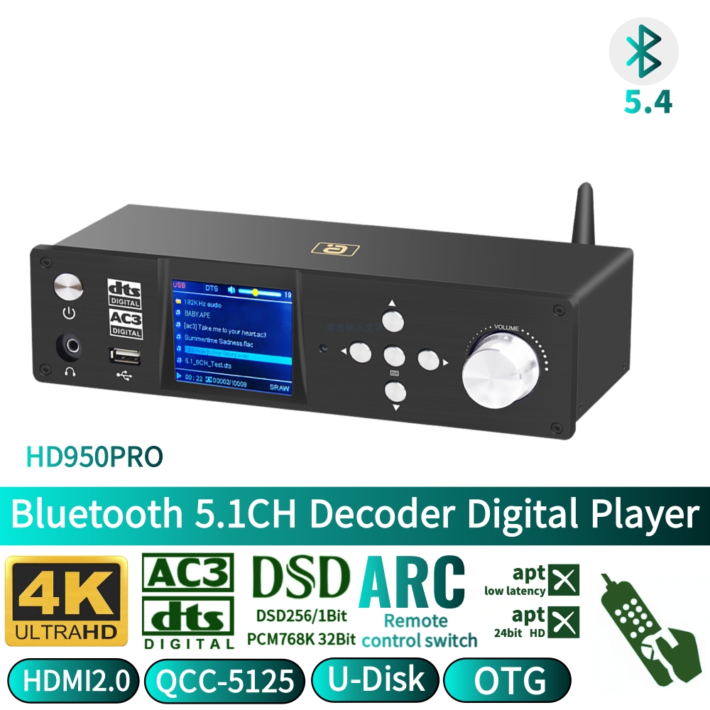 Surround Sound Decoder - Konverter DAC HDMI2.0 4K Dekoder Audio