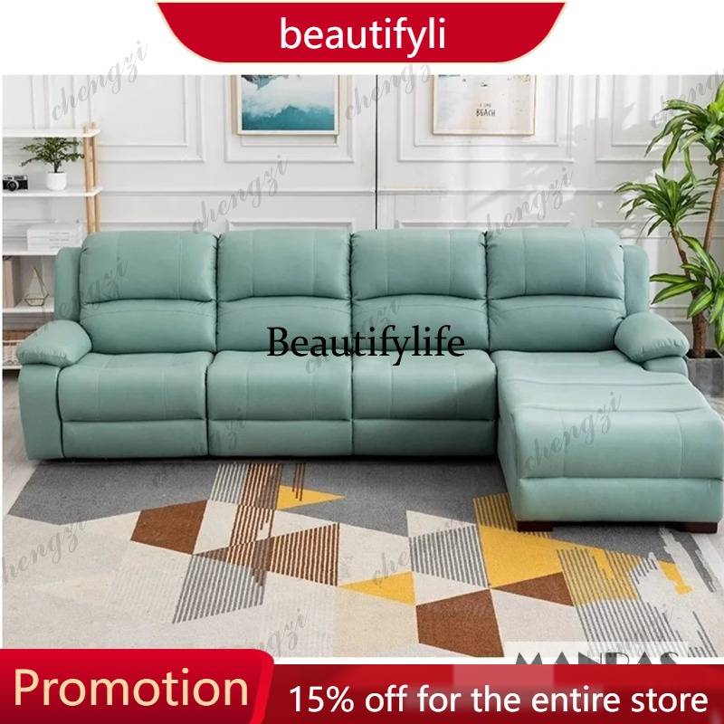 Home Cinema Couch - Sofa Recliner Kulit Manual Elektrik 01A,