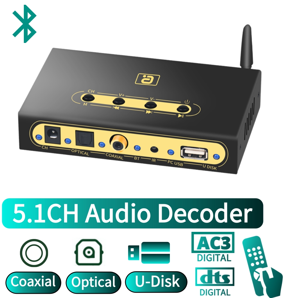 Surround Sound Decoder - DA720 5.1CH Dekoder Audio Bluetooth 5.0
