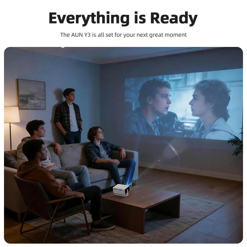 AUN Y3 Proyektor Mini Proyekto - Home Cinema Cabasse ulasan dan harga