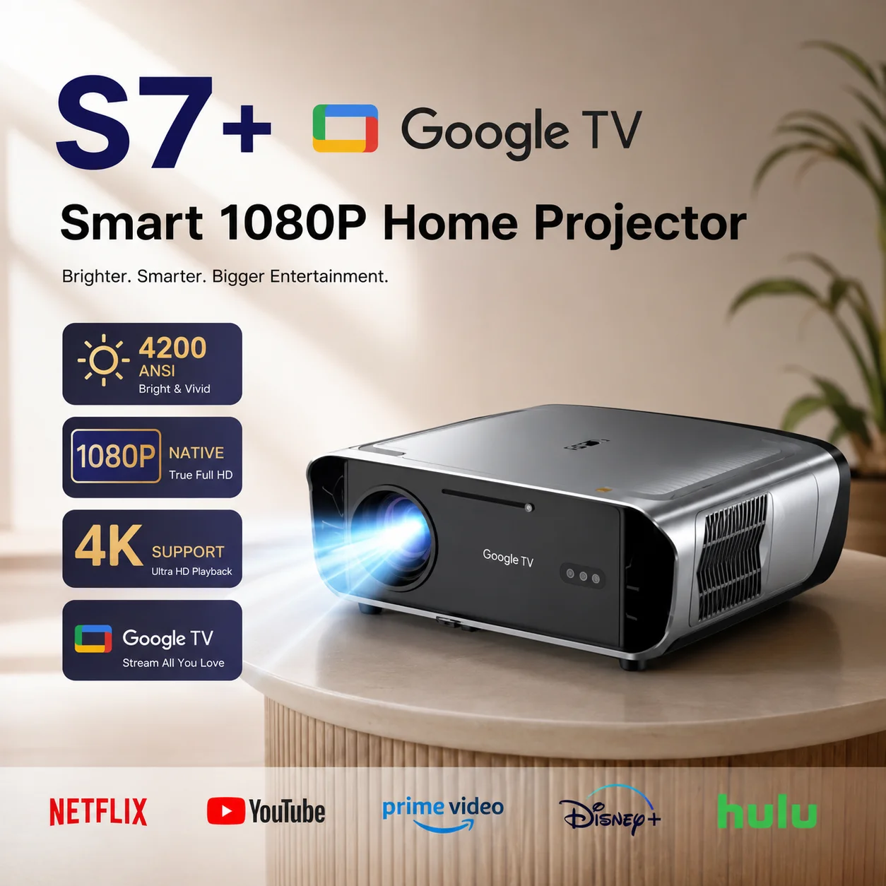 Proyektor S7 4200ANSI Native 1 - Home Cinema Couch ulasan dan harga