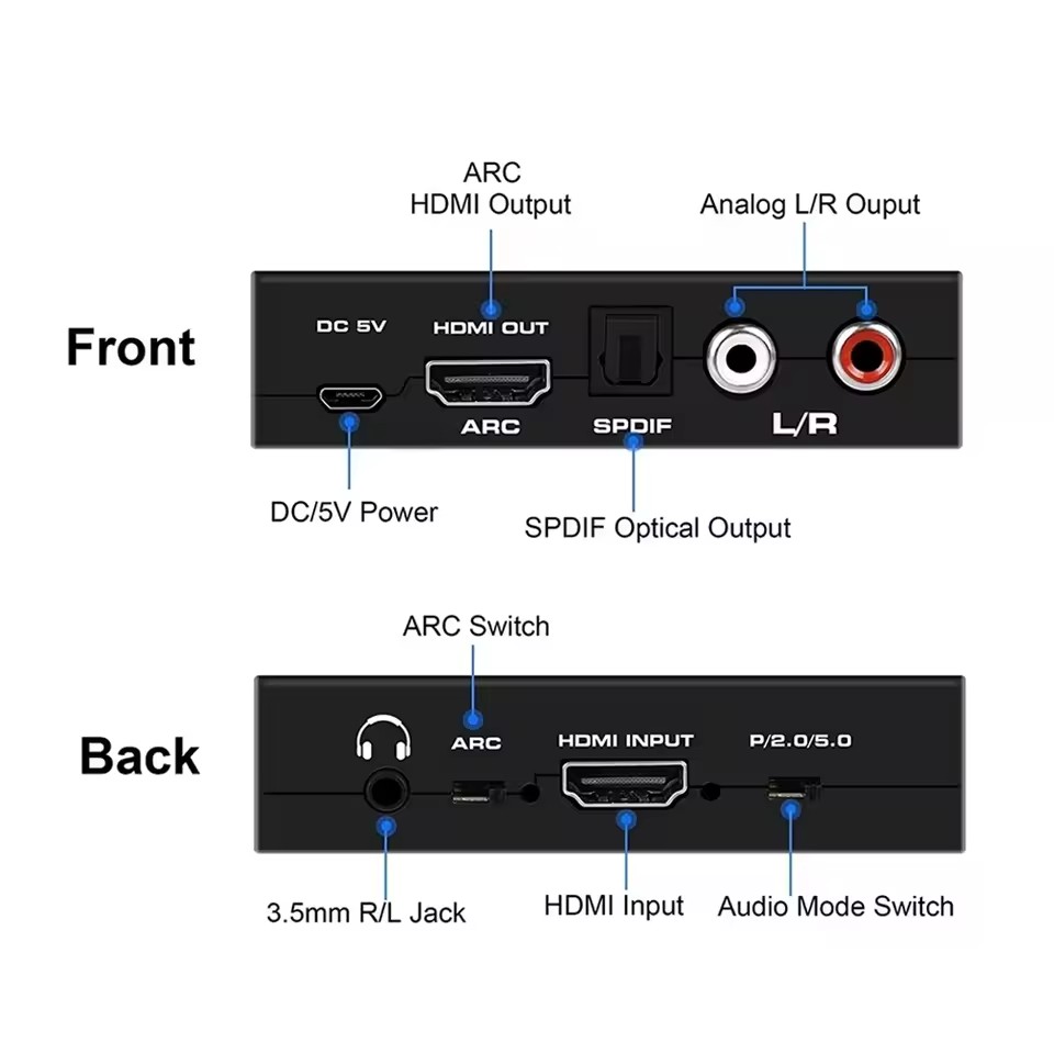 Ekstraktor Audio HDMI 4K@60Hz  - Surround Sound Decoder ulasan dan harga