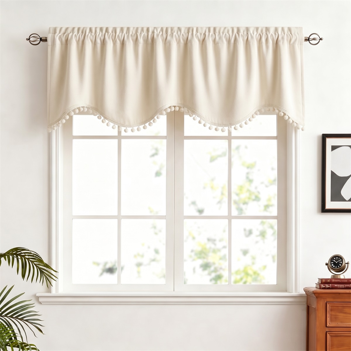 Gorden Valance Beludru Beige d - Blackout Curtain Thick ulasan dan harga