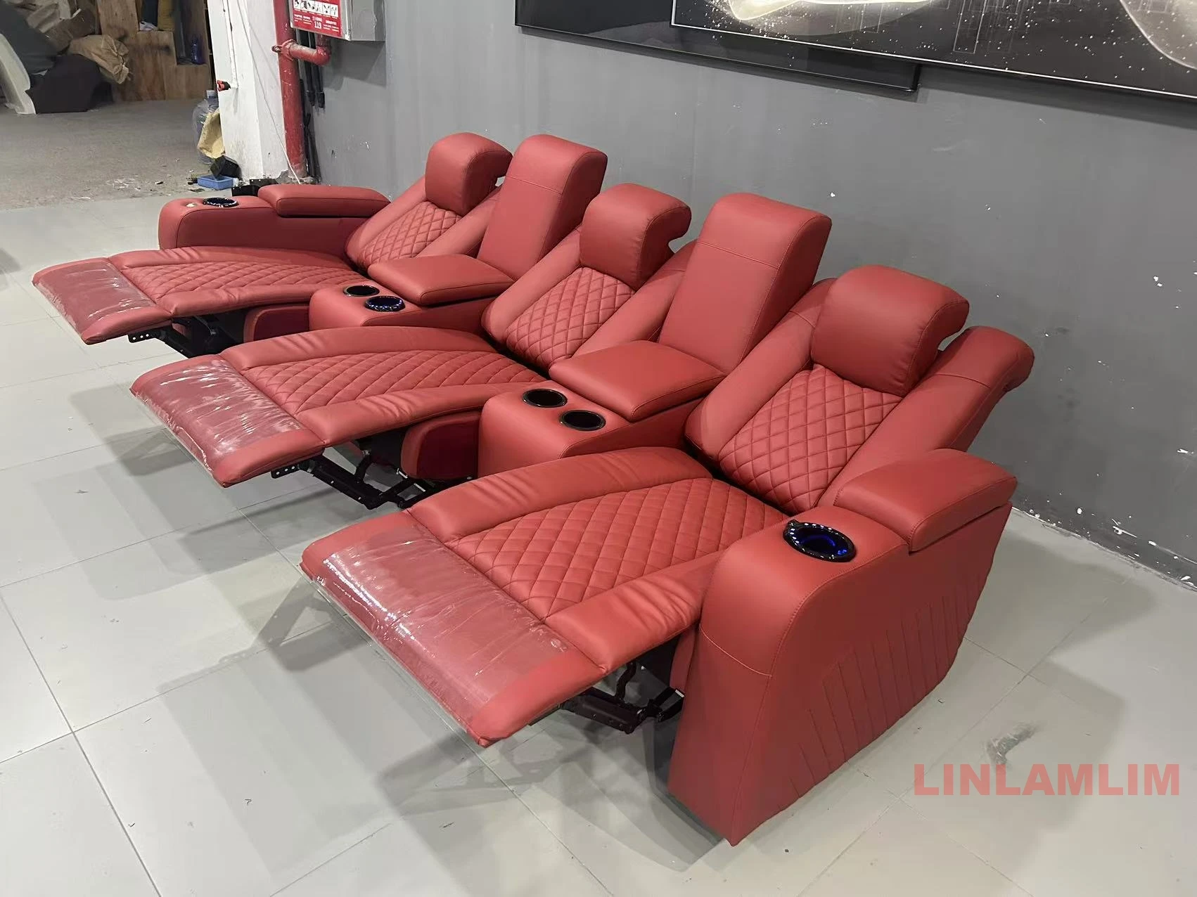 Linlamlim Sofa kursi 3 kursi,  - Home Cinema Recliners ulasan dan harga