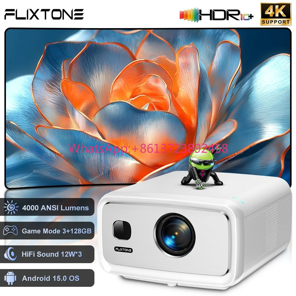 Proyektor FlixTone D10S 4000 A - Home Cinema Movies ulasan dan harga