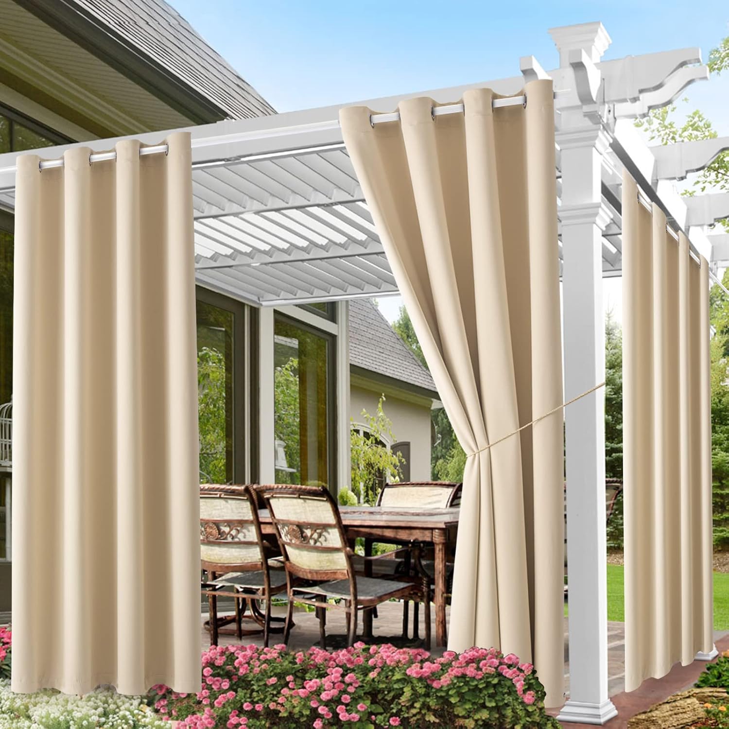 Tirai Luar Ruangan untuk Teras - Blackout Curtain Thick ulasan dan harga