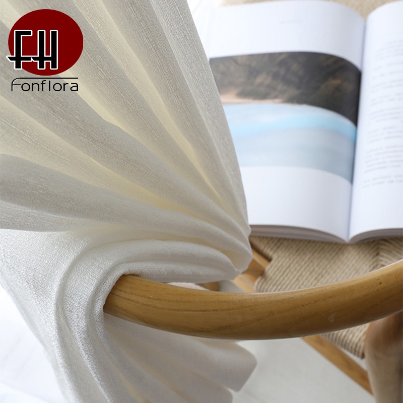 Fonflora tirai Tulle tebal put - Blackout Curtain Thick ulasan dan harga
