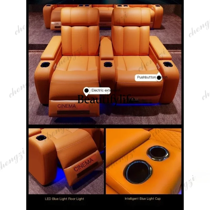 Kursi Bioskop Elektrik Kulit A - Home Cinema Recliners ulasan dan harga