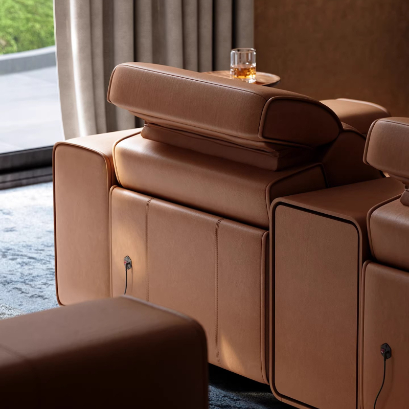 Kursi Sofa Elektrik Kulit Asli - Home Cinema Couch ulasan dan harga