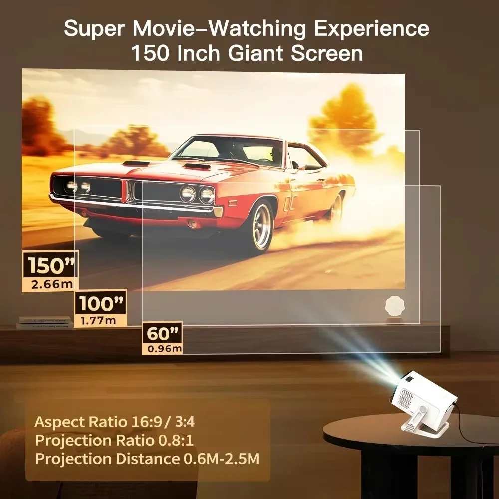 Proyektor Mini Wifi6 dan BT5.4 - Video Home Cinema ulasan dan harga