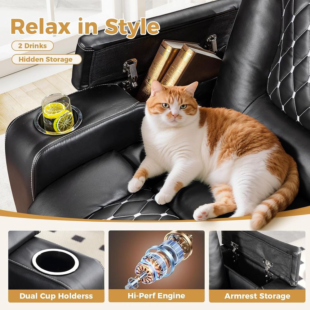 Kursi Recliner Elektrik dengan - Home Cinema Couch ulasan dan harga