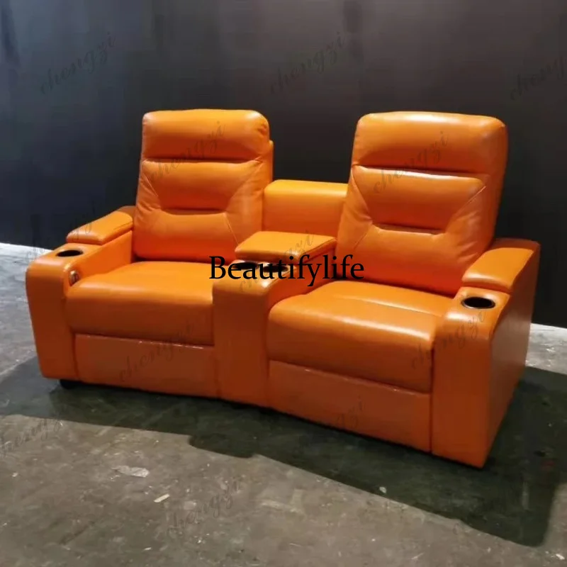Set Sofa Kulit A49 Dengan KURS - Home Cinema Couch ulasan dan harga