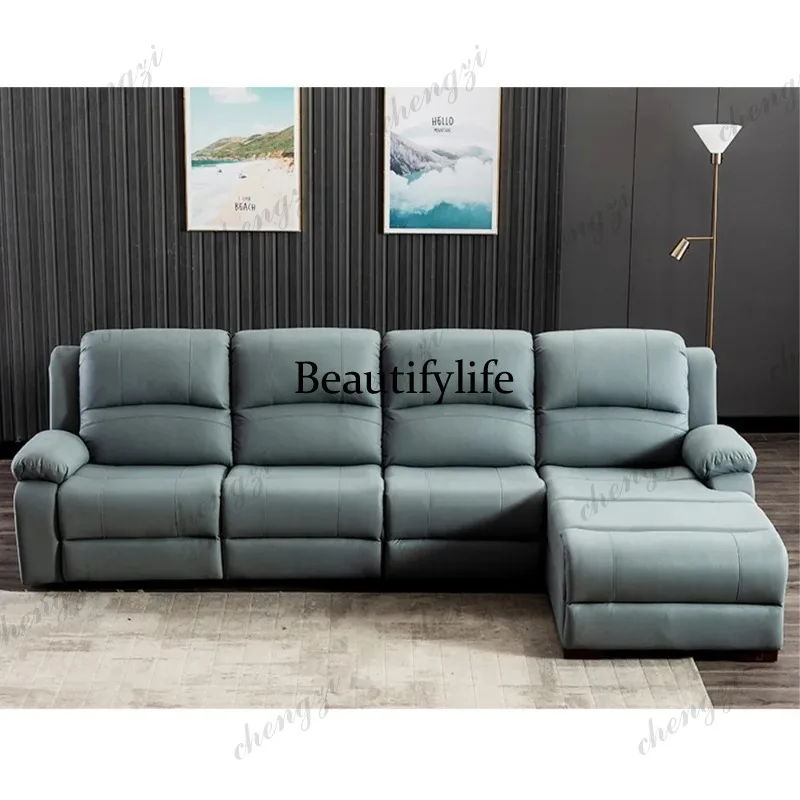 Sofa Recliner Kulit Manual Ele - Home Cinema Couch ulasan dan harga
