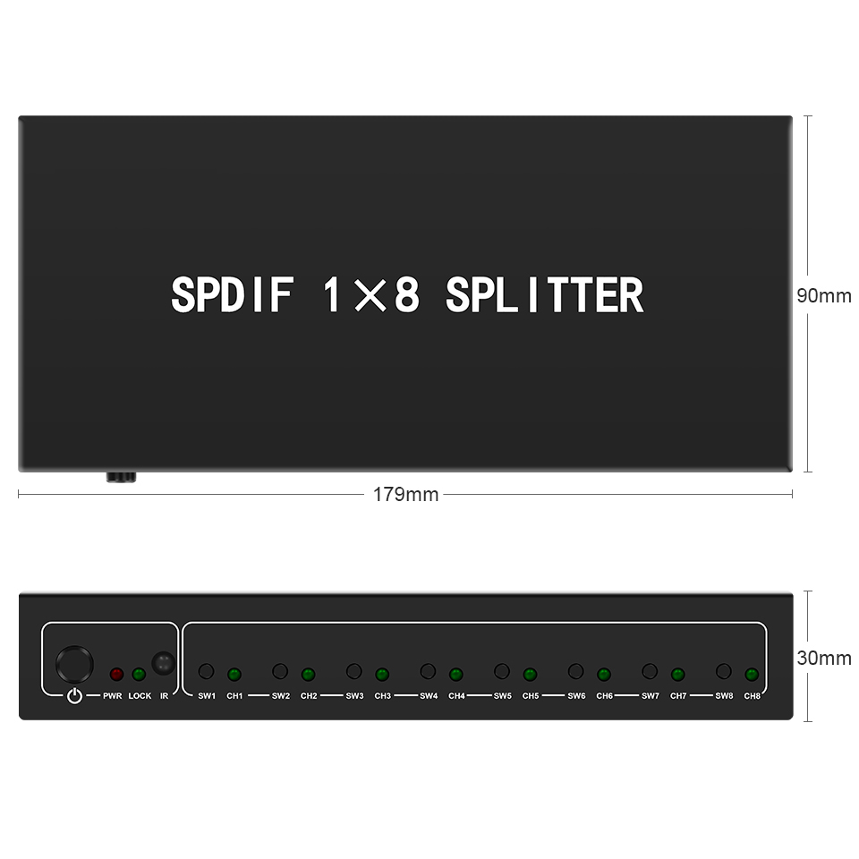 Pemisah Audio optik, 1 in 8 Ou - Home Cinema Tv ulasan dan harga