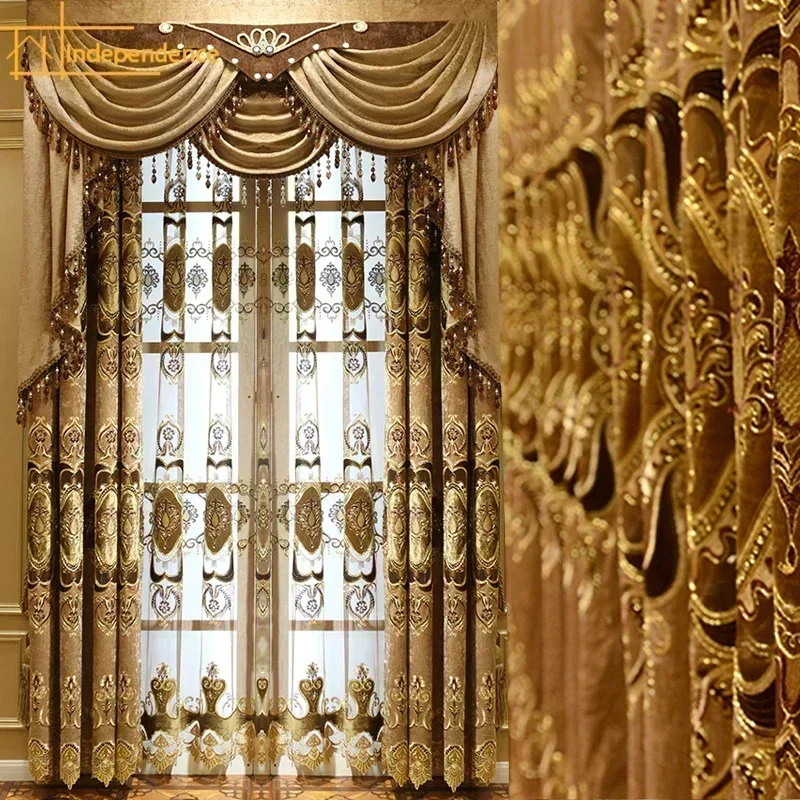 Gaya Eropa Bordir Tirai Istana - Blackout Curtain Thick ulasan dan harga