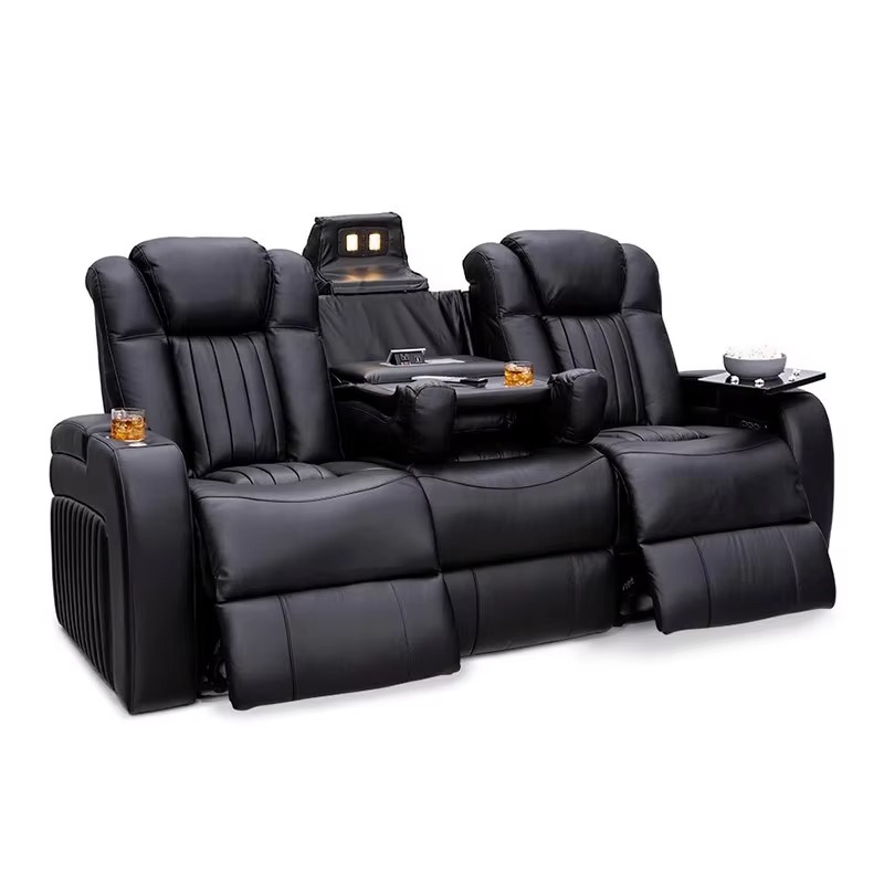 Set Sofa Recliner Kulit, Sofa  - Home Cinema Recliners ulasan dan harga