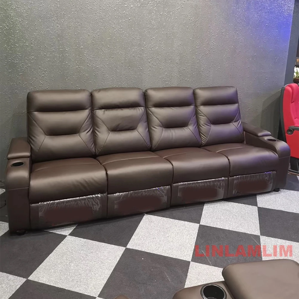 Linlamlim set Sofa kulit asli, - Home Cinema Couch ulasan dan harga