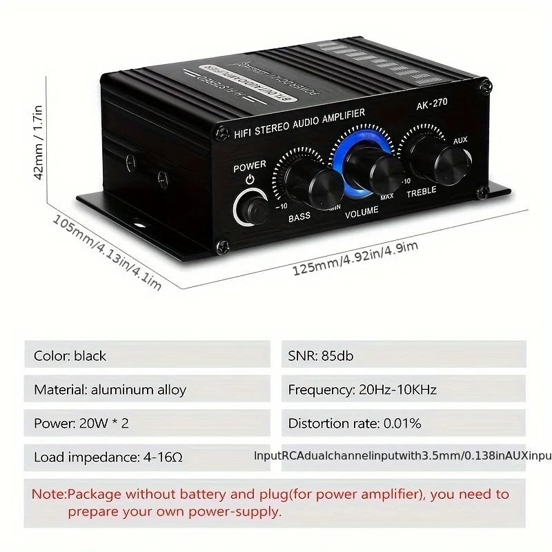 AK-270 400W Amplifier Daya Min - Home Cinema System ulasan dan harga